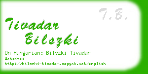 tivadar bilszki business card